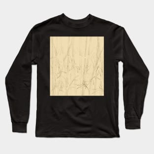 Minimalist Bamboo Line Art Long Sleeve T-Shirt